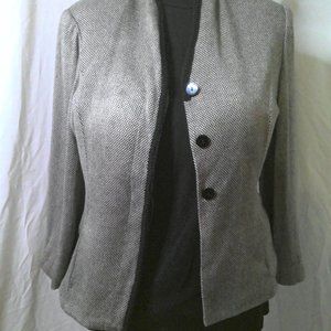 Versai Houndstooth Hidden Buttons Pant Suit Sz 12